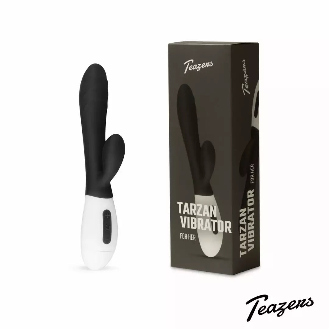 Teazers Rabbit Series įkraunamas silikoninis intymus masažuoklis, juodas