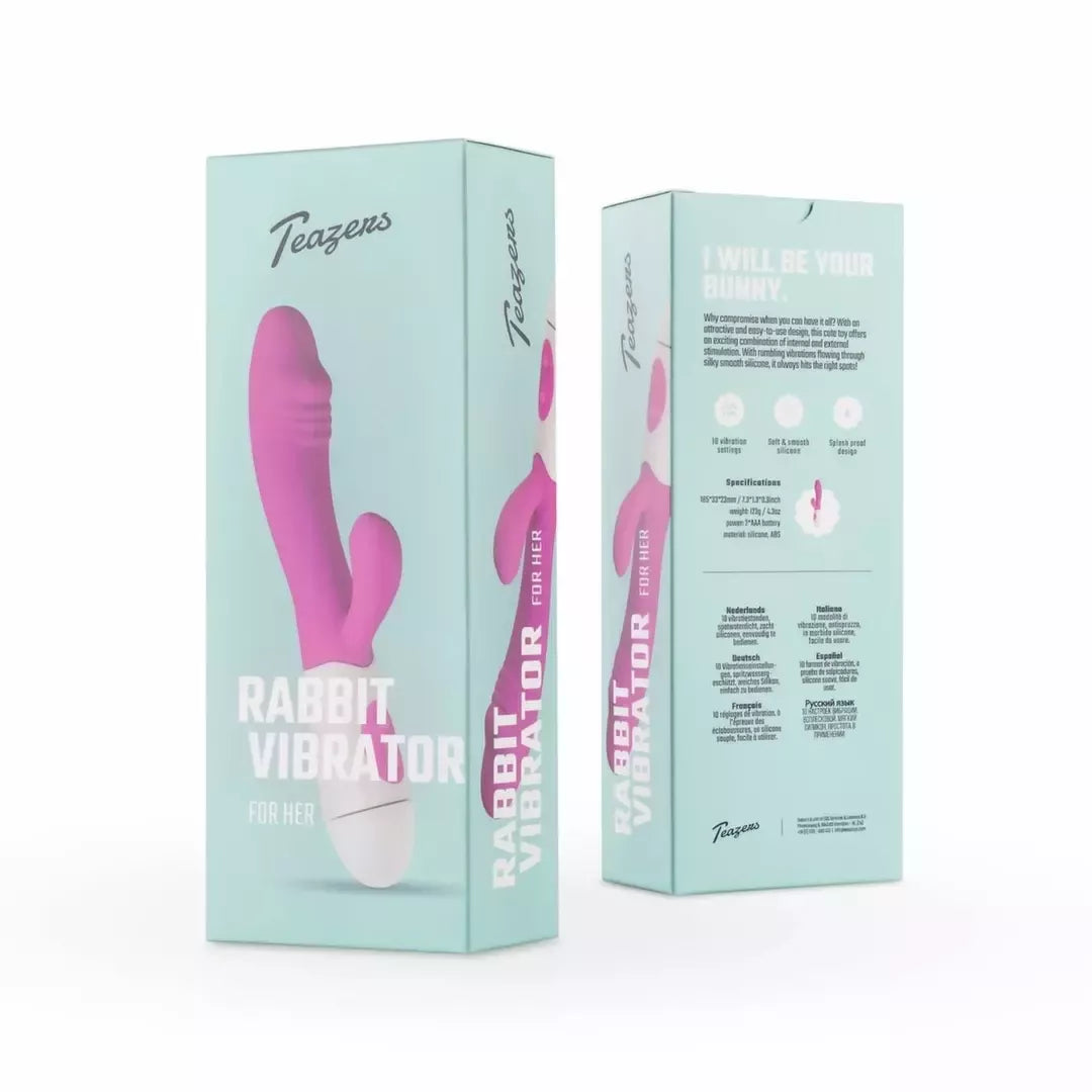 Teazers Rabbit vibratorius violetinis – daugiafunkcė stimuliacijos sistema