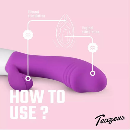 Teazers Rabbit vibratorius violetinis – daugiafunkcė stimuliacijos sistema