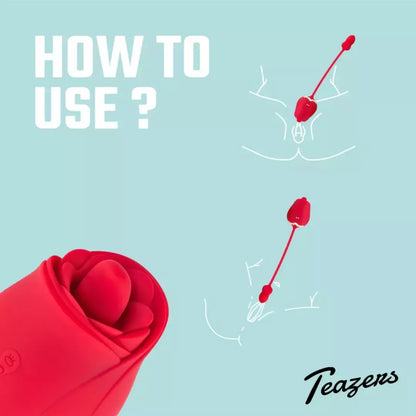 Teazers Rose Duo įkraunamas intymus prietaisas su dviem varikliais, rožinis