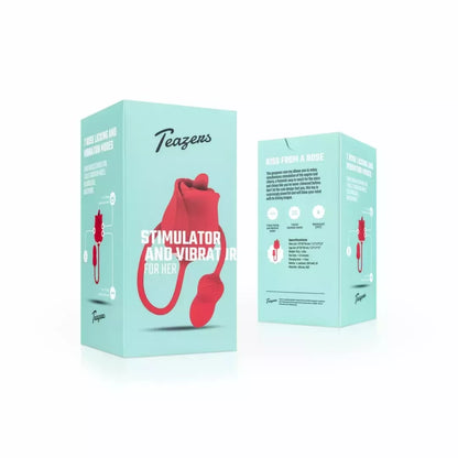Teazers Rose Duo įkraunamas intymus prietaisas su dviem varikliais, rožinis