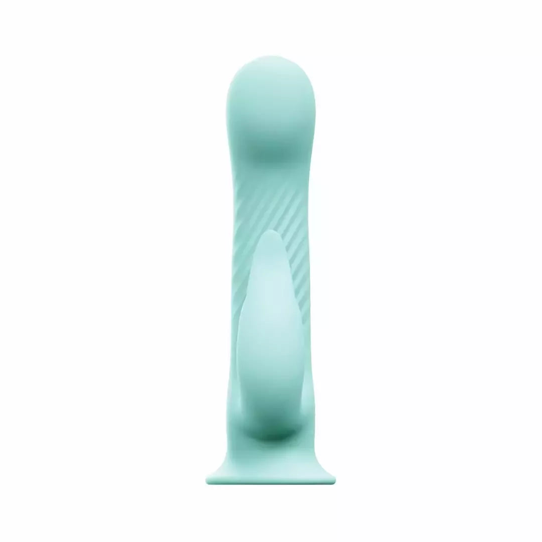 Teazers Rotating Rabbit System vibratorius su nuotolinio valdymo pulteliu – su siurbtuku, atsparus vandeniui, įkraunamas per USB