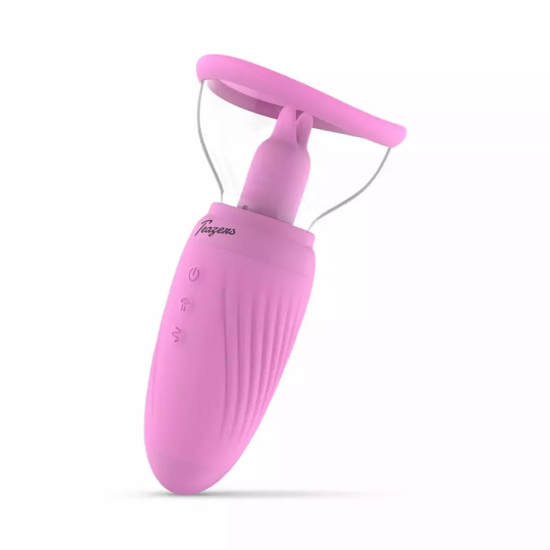 Teazers Suction Cup Intimate Stimulator su dvigubais vibracijos režimais, rožinis