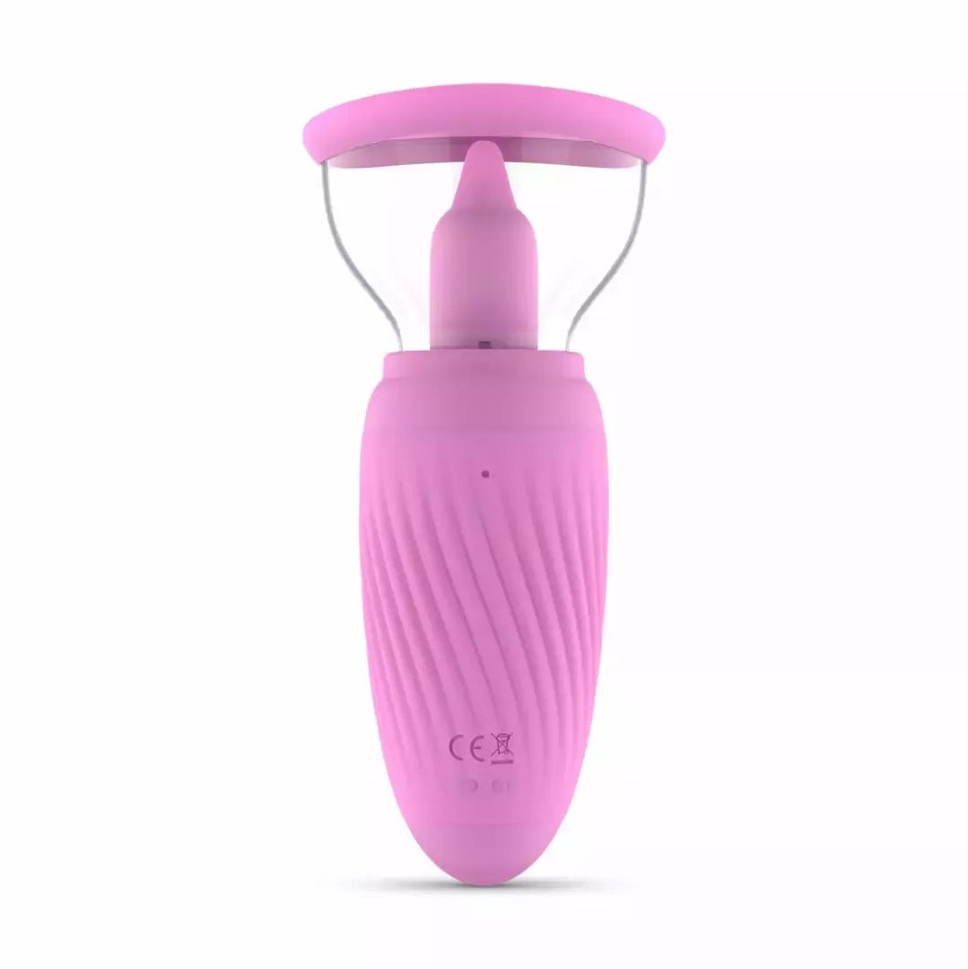 Teazers Suction Cup Intimate Stimulator su dvigubais vibracijos režimais, rožinis