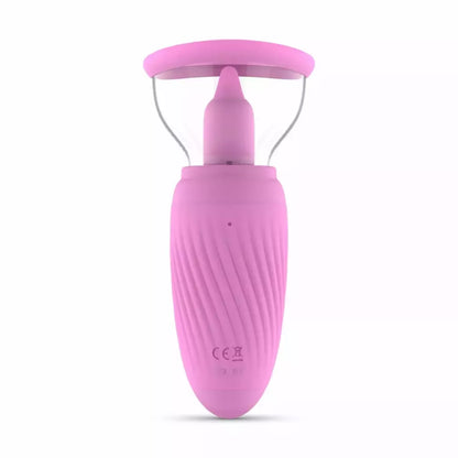 Teazers Suction Cup Intimate Stimulator su dvigubais vibracijos režimais, rožinis