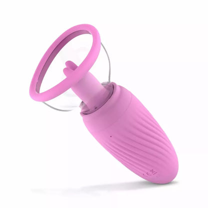Teazers Suction Cup Intimate Stimulator su dvigubais vibracijos režimais, rožinis