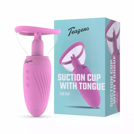 Teazers Suction Cup Intimate Stimulator su dvigubais vibracijos režimais, rožinis
