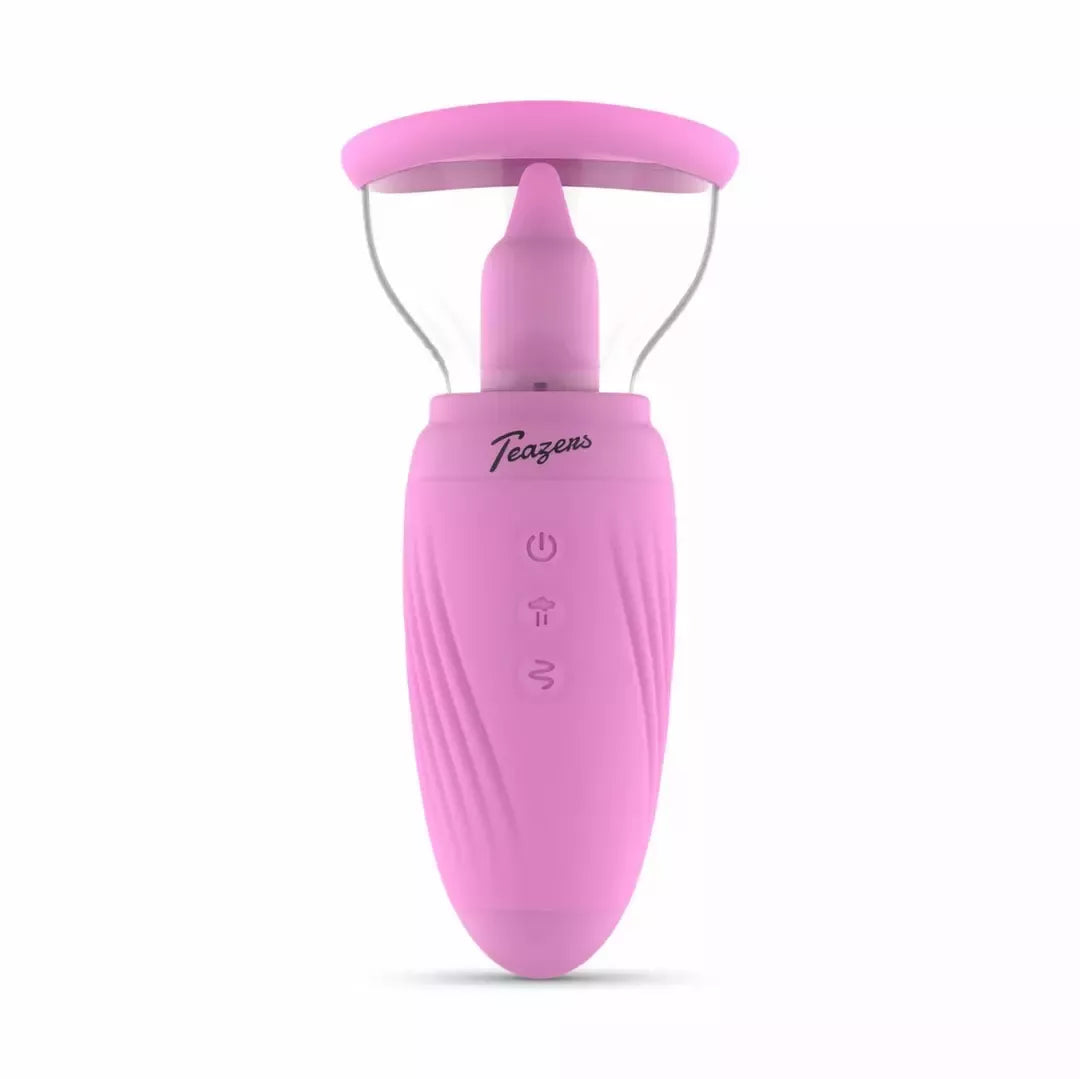 Teazers Suction Cup Intimate Stimulator su dvigubais vibracijos režimais, rožinis