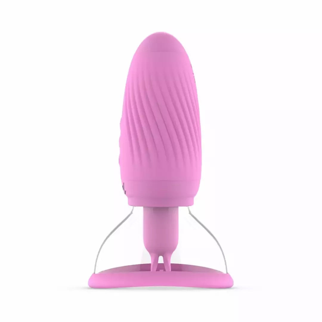 Teazers Suction Cup Intimate Stimulator su dvigubais vibracijos režimais, rožinis