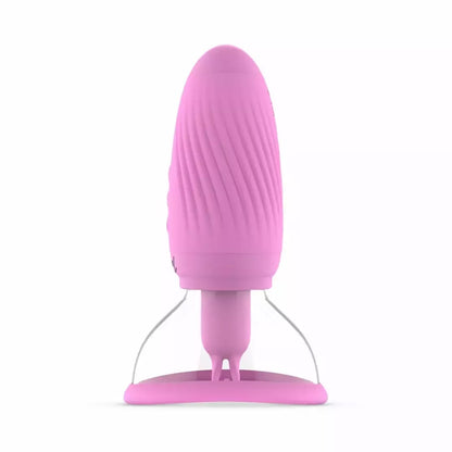 Teazers Suction Cup Intimate Stimulator su dvigubais vibracijos režimais, rožinis