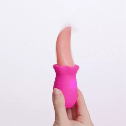 Teazers Tongue Vibrator Pink – lankstus silikoninis išorinis vibratorius su USB