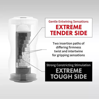 Tenga Dual Sensation Cup Extremes vienkartinis intymus prietaisas, 155 mm