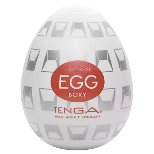 Tenga Egg Boxy intymus prietaisas, kompaktiškas vyriškas modelis, baltas