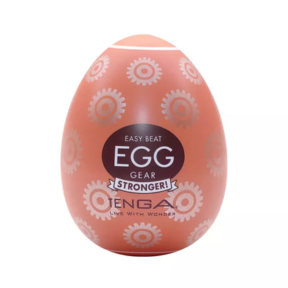 Tenga Egg Gear II – vienkartinis intymus prietaisas, rudas, kompaktiško dydžio