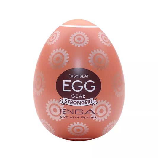 Tenga Egg Gear II – vienkartinis intymus prietaisas, rudas, kompaktiško dydžio