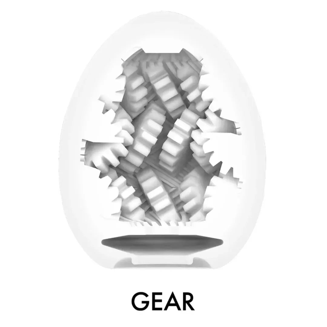 Tenga Egg Gear II – vienkartinis intymus prietaisas, rudas, kompaktiško dydžio
