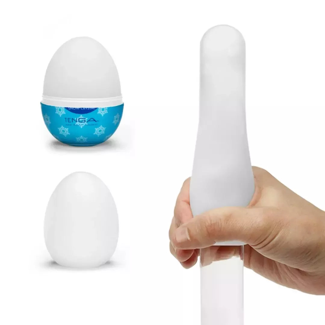 Tenga Egg Snow Crystal vienkartinis intymus masažuoklis su vėsinančiu poveikiu