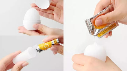 Tenga Egg Standard Set x3 – kompaktiškų vienkartinių intymių movų rinkinys