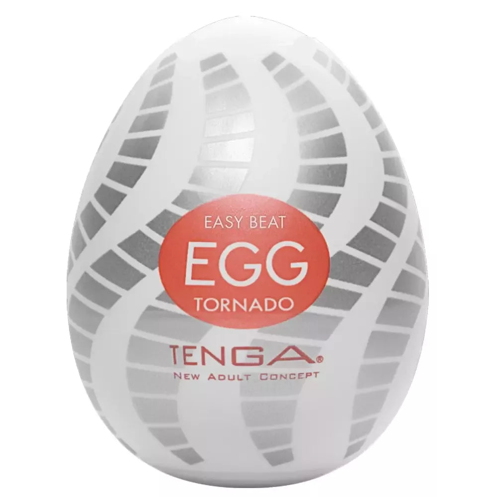 Tenga Egg Tornado stimuliuojanti mova, kompaktiška, vienkartinė, balta