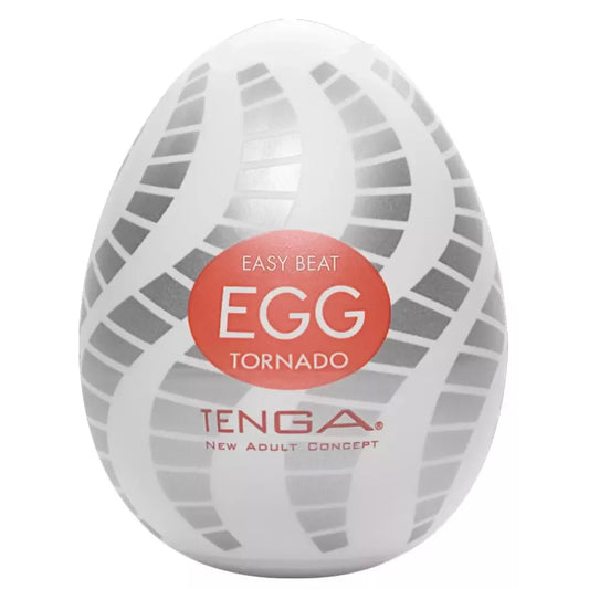 Tenga Egg Tornado stimuliuojanti mova, kompaktiška, vienkartinė, balta