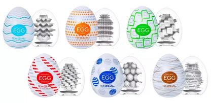 Tenga Egg Variety Pack Standard – 6 tekstūruotų intymių movų rinkinys