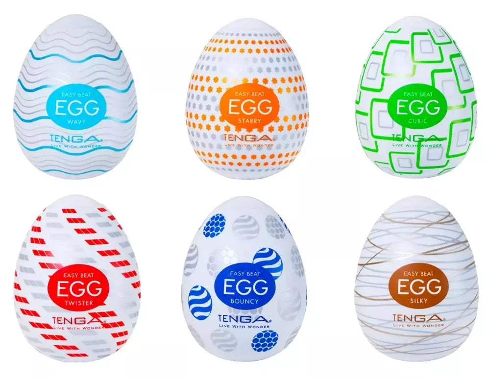 Tenga Egg Variety Pack Standard – 6 tekstūruotų intymių movų rinkinys