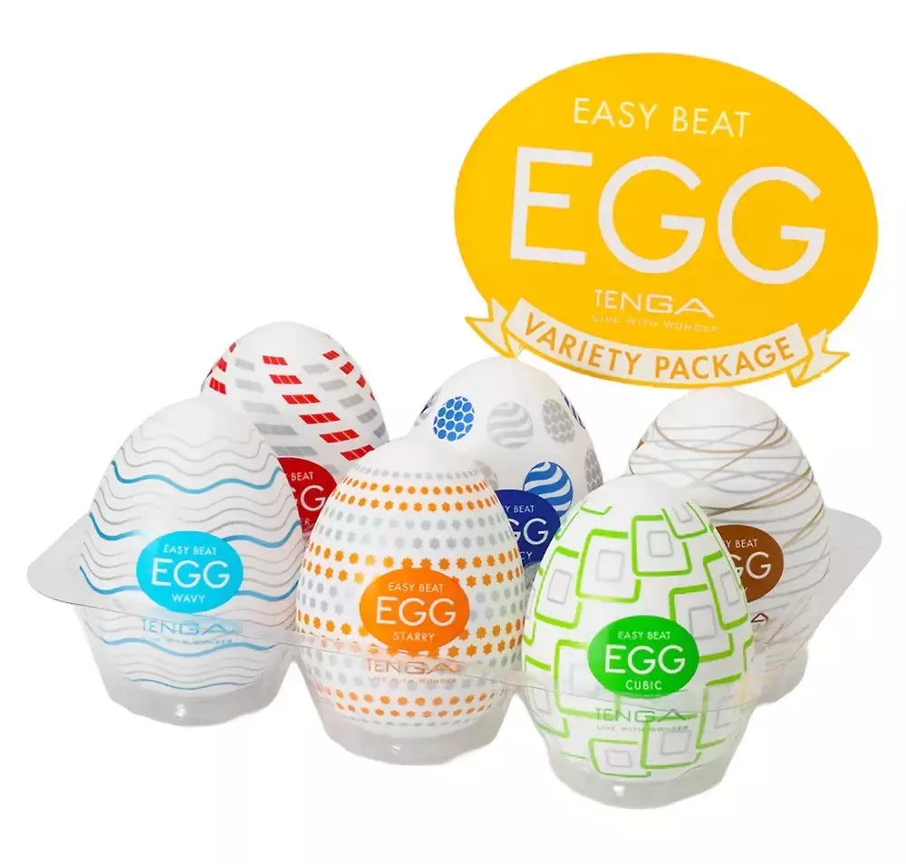 Tenga Egg Variety Pack Standard – 6 tekstūruotų intymių movų rinkinys