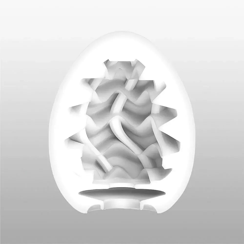 Tenga Egg Wavy II – Kompaktiškas tekstūrinis silikoninis intymus prietaisas