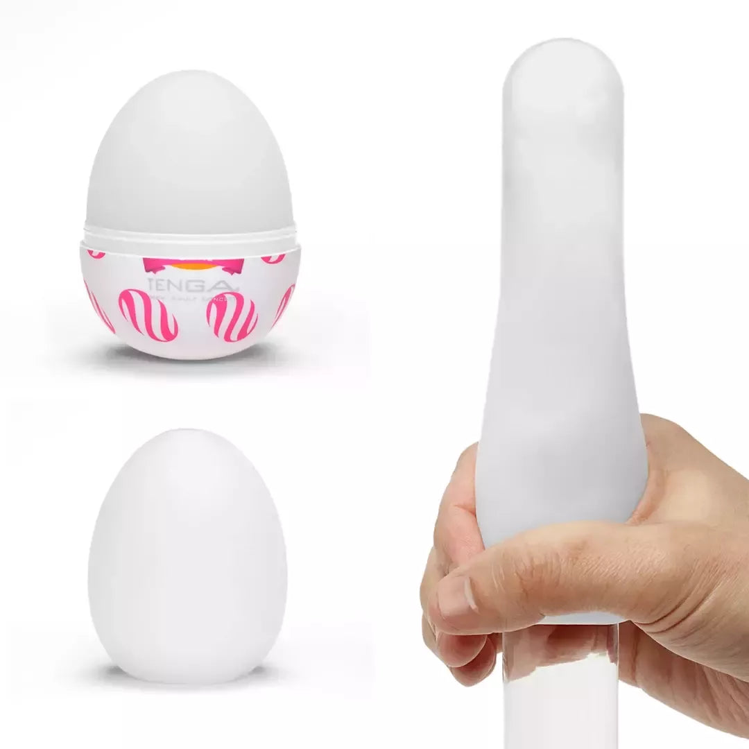 Tenga Egg Wonder Curl intymus prietaisas – kompaktiškas, tekstūruotas, vienkartinis
