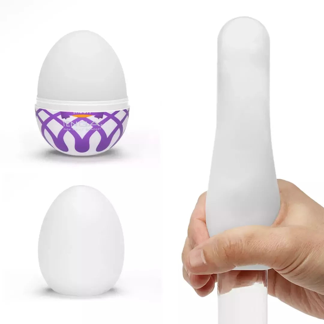 Tenga Egg Wonder Mesh intymus prietaisas, kompaktiškas, tekstūrinis, mėlynas