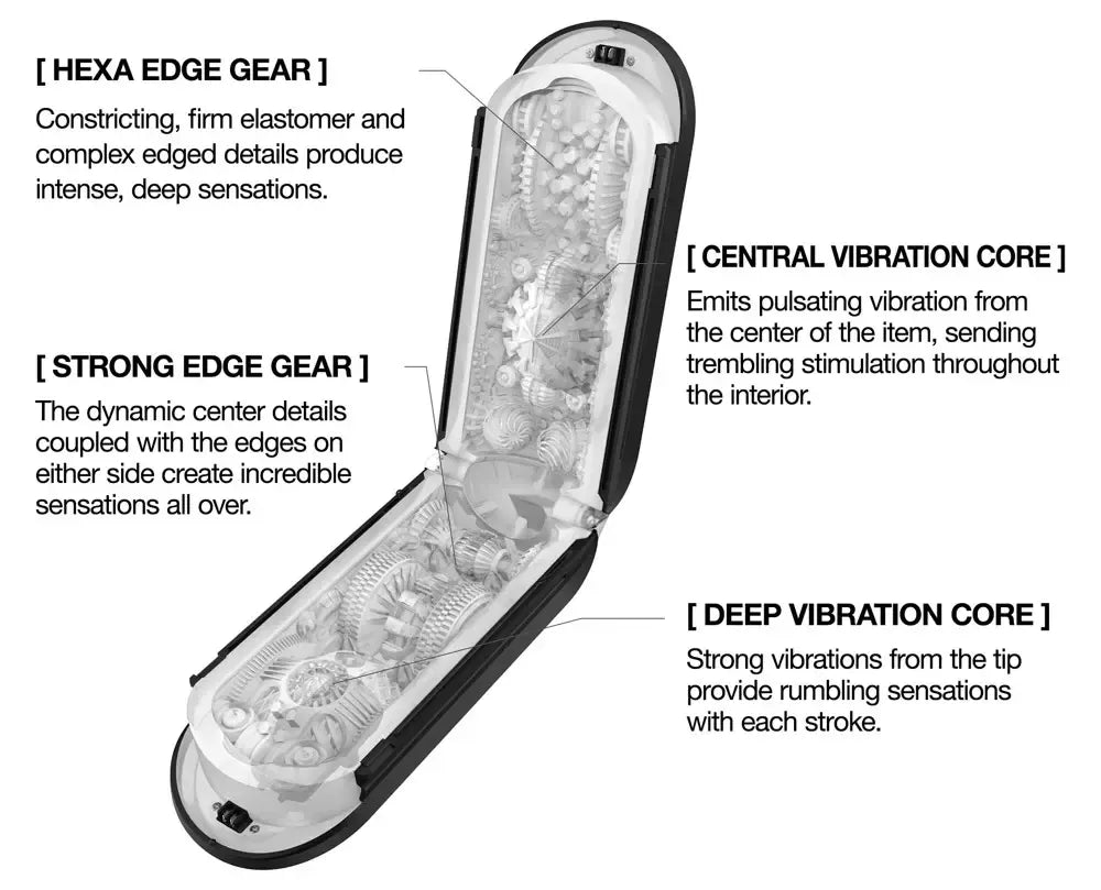 Tenga Flip Zero Gravity Black elektroninis vibruojantis intymus prietaisas