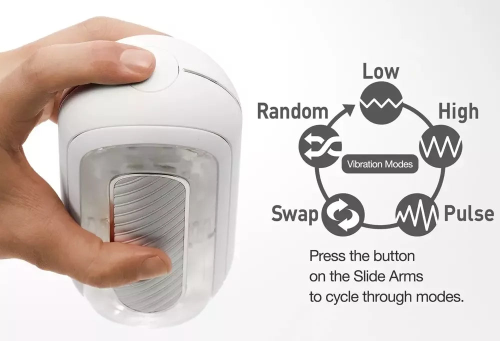 Tenga Flip Zero Gravity White – pažangi vibracinė stimuliacijos sistema, 18 cm