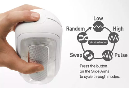 Tenga Flip Zero Gravity White – pažangi vibracinė stimuliacijos sistema, 18 cm