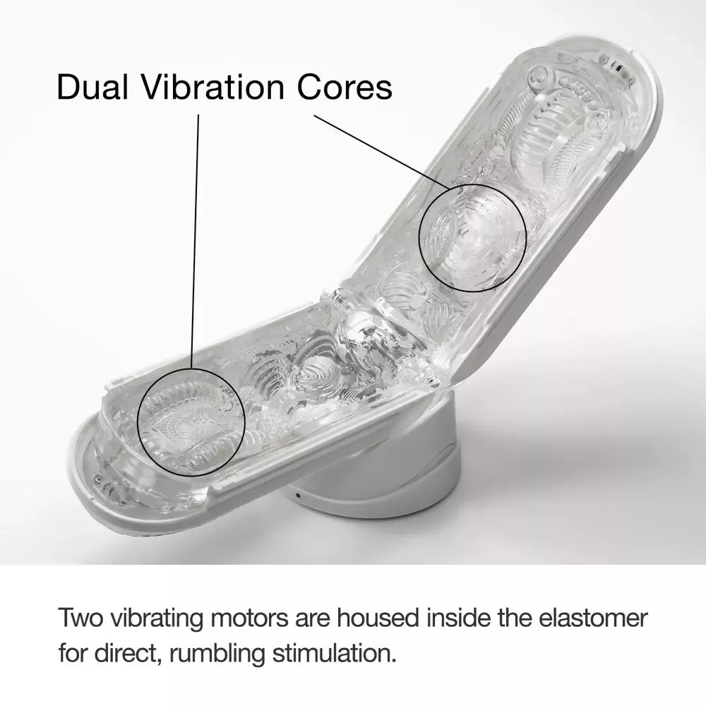 Tenga Flip Zero Gravity White – pažangi vibracinė stimuliacijos sistema, 18 cm