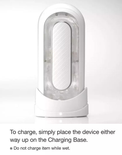 Tenga Flip Zero Gravity White – pažangi vibracinė stimuliacijos sistema, 18 cm