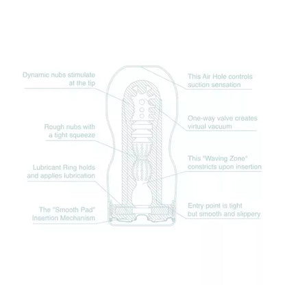 Tenga Original Vacuum Cup Cool Edition intymumo prietaisas su mentolio poveikiu