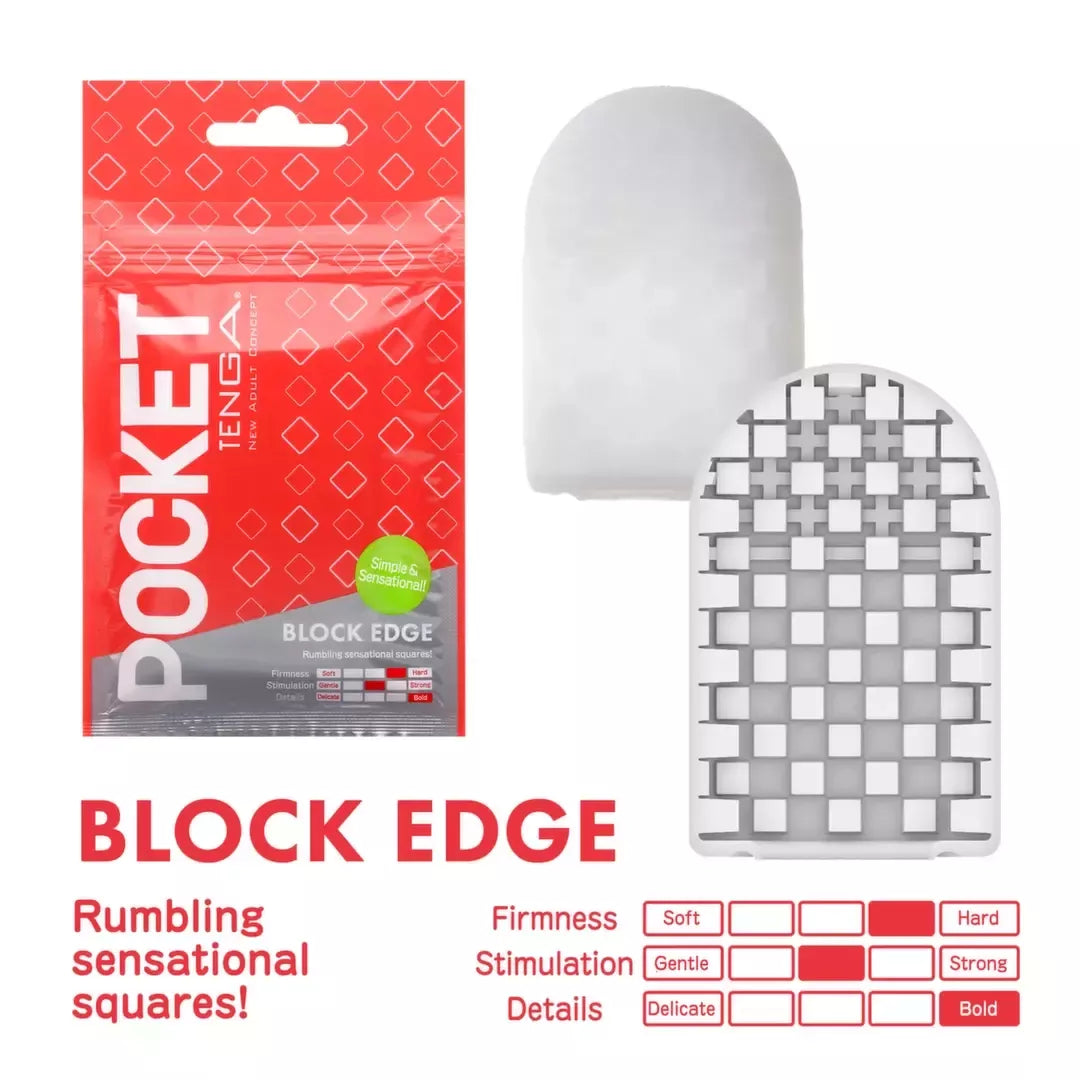 Tenga Pocket Series Block Edge intymus prietaisas, kompaktiško kelioninio dydžio