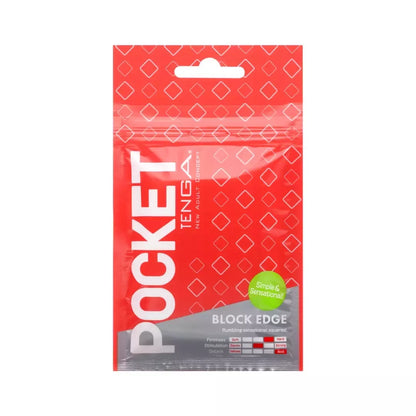 Tenga Pocket Series Block Edge intymus prietaisas, kompaktiško kelioninio dydžio