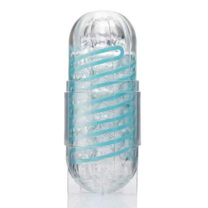 TENGA Spinner 01 Tetra – geometriškai tekstūruotas intymus prietaisas, skaidrus