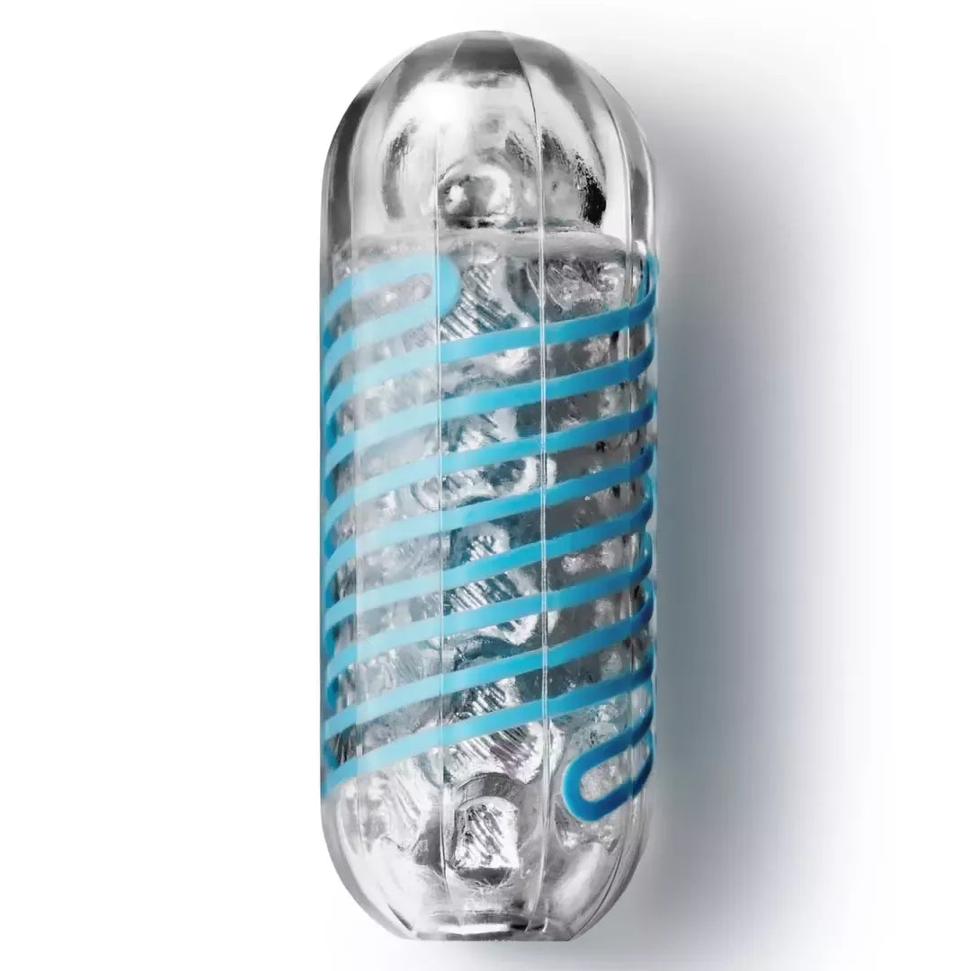 TENGA Spinner 01 Tetra – geometriškai tekstūruotas intymus prietaisas, skaidrus