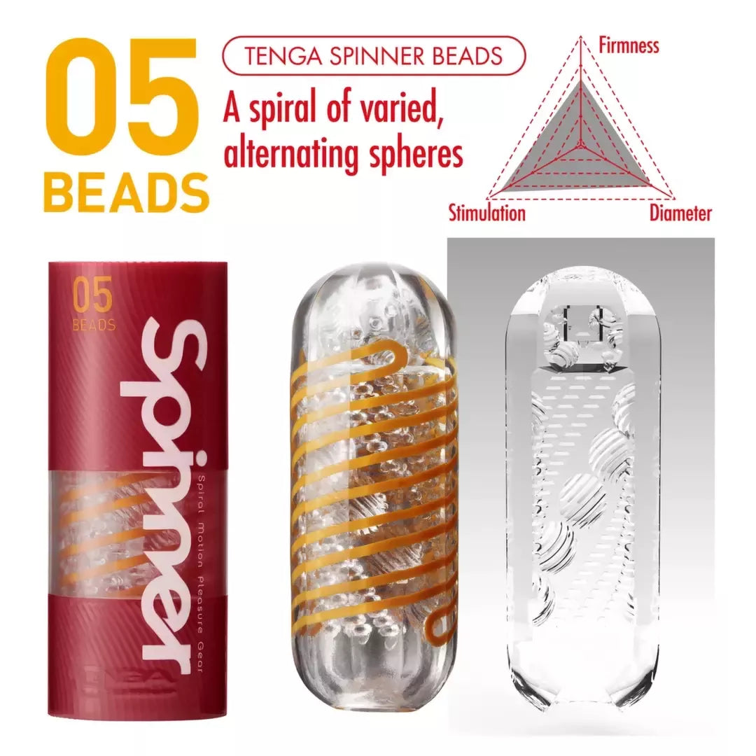 Tenga Spinner 05 Beads intymus prietaisas su spiraline karoliukų tekstūra