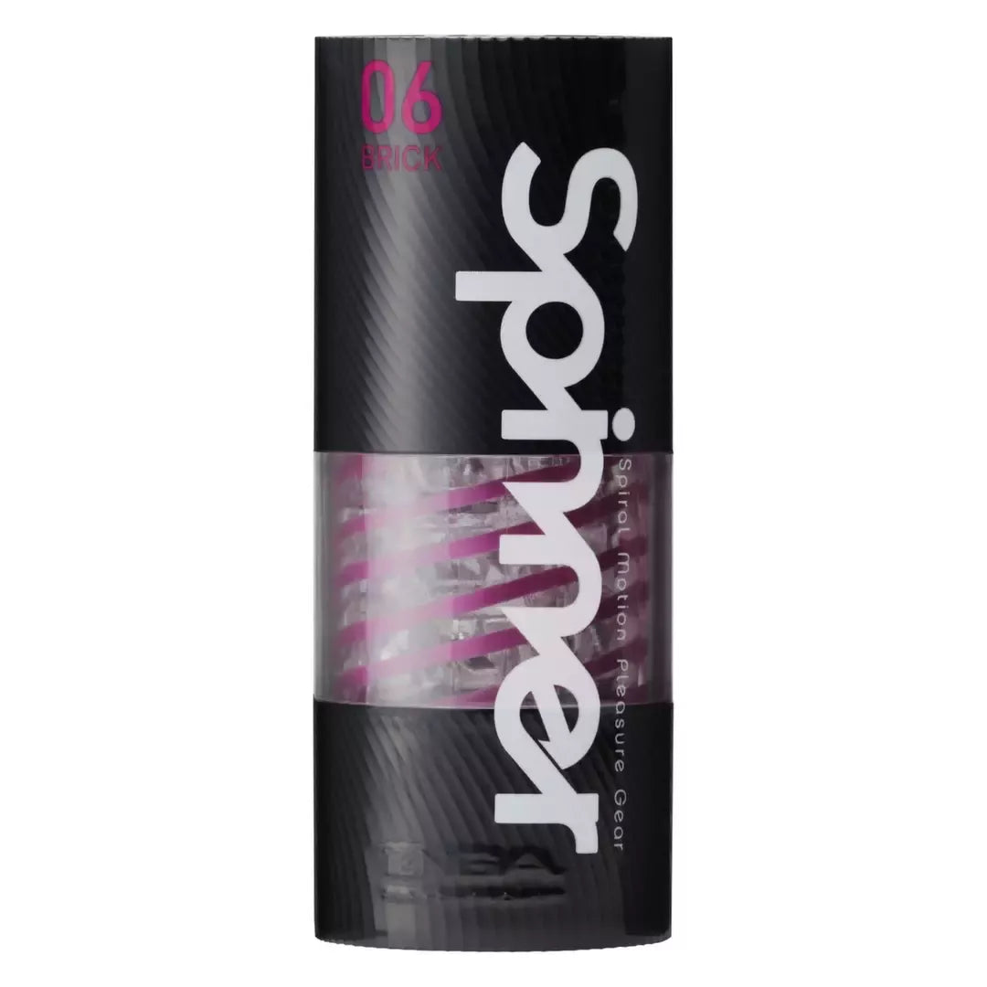 Tenga Spinner 06 Brick besisukantis intymus prietaisas – tekstūrinis spiralinis dizainas