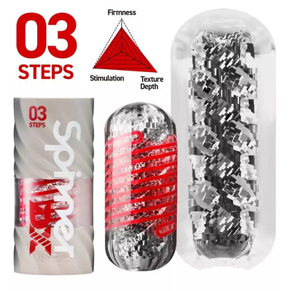 Tenga Spinner Deluxe 03 Steps – besisukantis intymus įrenginys, 14 cm