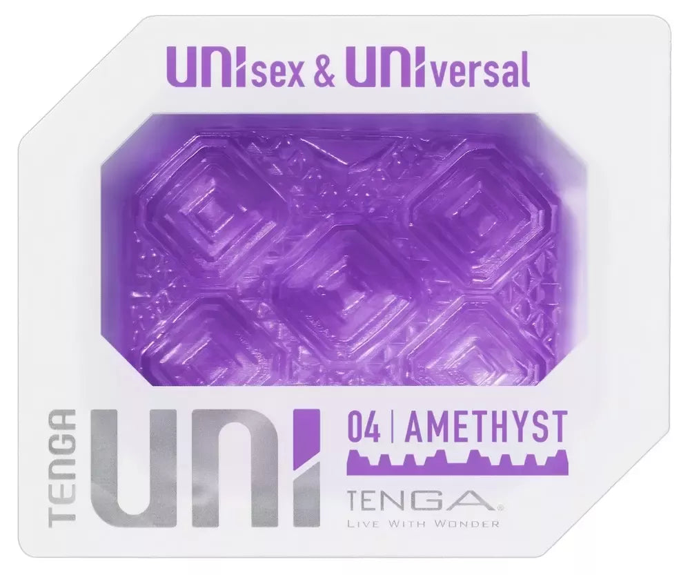 Tenga UNI Amethyst intymi mova – lankstus unisex piršto aksesuaras, 6 cm