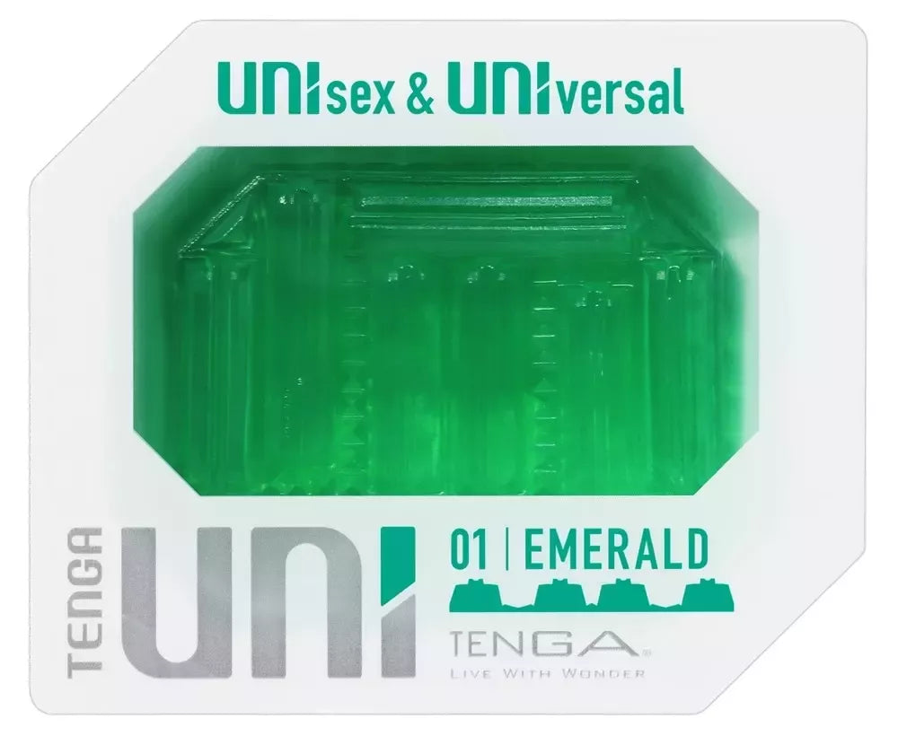 Tenga UNI Emerald lanksti intymios higienos mova, dviguba tekstūra, 6 cm, TPE