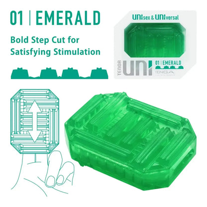 Tenga UNI Emerald universali tampri mova, minkšta medžiaga, ekologiškas dėklas