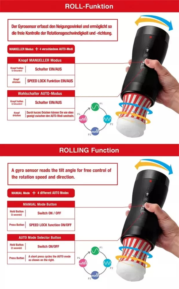 Tenga Vacuum Gyro Roller automatinio sukimosi ir siurbimo sistemos rinkinys