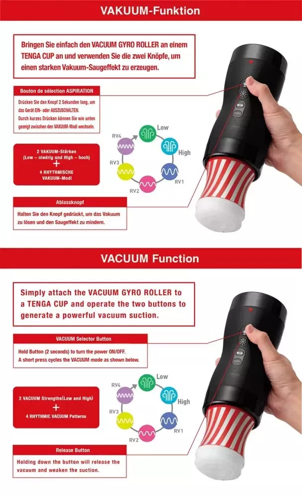Tenga Vacuum Gyro Roller automatinio sukimosi ir siurbimo sistemos rinkinys