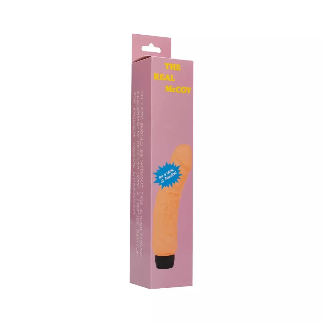 The Real McCoy Vibrator – anatominis modelis, gyslotas, rausvu galiuku, guminis