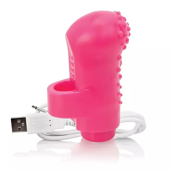 The Screaming O Charged FingO Pink – kompaktiškas piršto vibratorius, 10 režimų